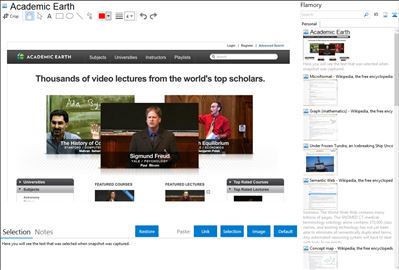Academic Earth - Flamory bookmarks and screenshots