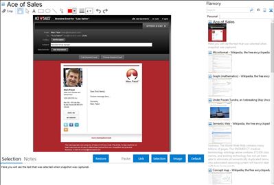Ace of Sales - Flamory bookmarks and screenshots