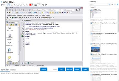 AceHTML - Flamory bookmarks and screenshots