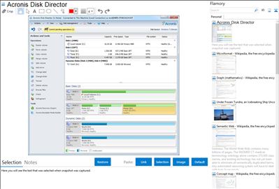 Acronis Disk Director - Flamory bookmarks and screenshots