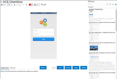 ACS ChemWorx - Flamory bookmarks and screenshots