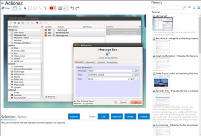 Actionaz - Flamory bookmarks and screenshots