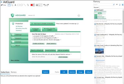 AdGuard - Flamory bookmarks and screenshots