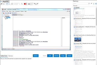AdiIRC - Flamory bookmarks and screenshots