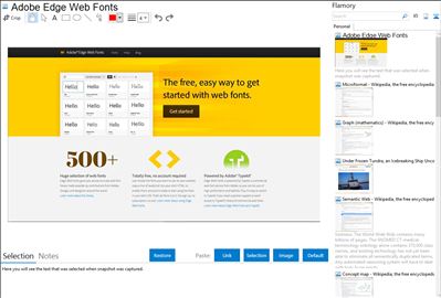 Adobe Edge Web Fonts - Flamory bookmarks and screenshots