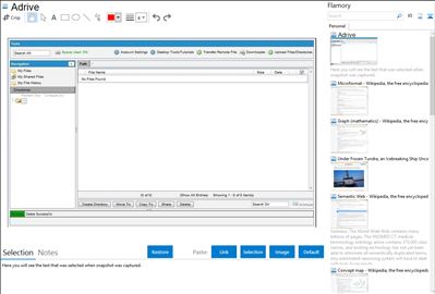 Adrive - Flamory bookmarks and screenshots