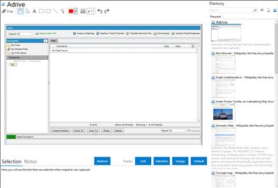 Adrive - Flamory bookmarks and screenshots