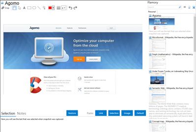Agomo - Flamory bookmarks and screenshots