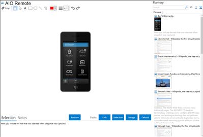 AIO Remote - Flamory bookmarks and screenshots