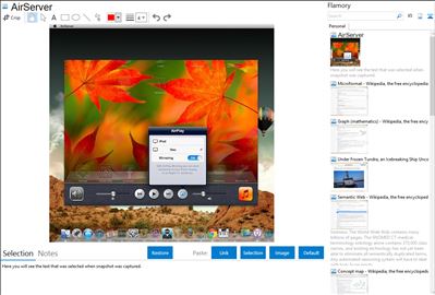 AirServer - Flamory bookmarks and screenshots