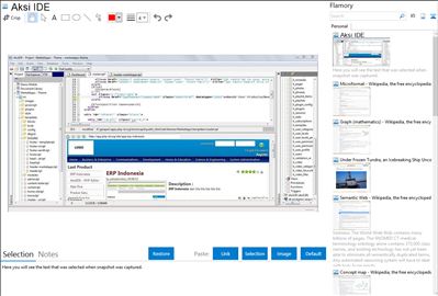 Aksi IDE - Flamory bookmarks and screenshots