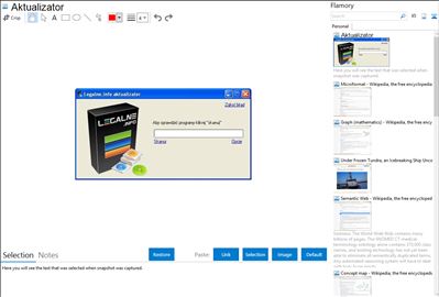 Aktualizator - Flamory bookmarks and screenshots