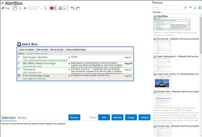 AlertBox - Flamory bookmarks and screenshots