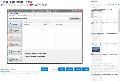 AlgoLogic Image To PDF - Flamory bookmarks and screenshots