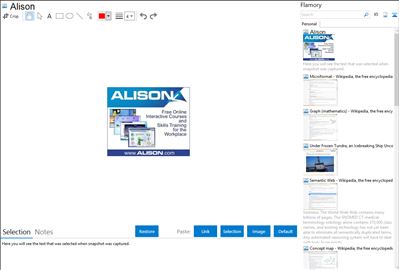 Alison - Flamory bookmarks and screenshots