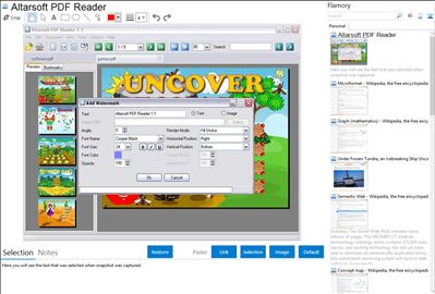 Altarsoft PDF Reader - Flamory bookmarks and screenshots