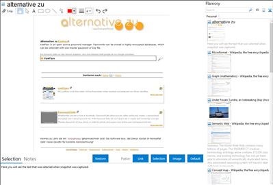 alternative zu - Flamory bookmarks and screenshots