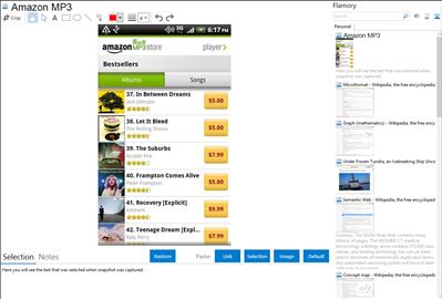 Amazon MP3 - Flamory bookmarks and screenshots
