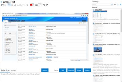 amoCRM - Flamory bookmarks and screenshots