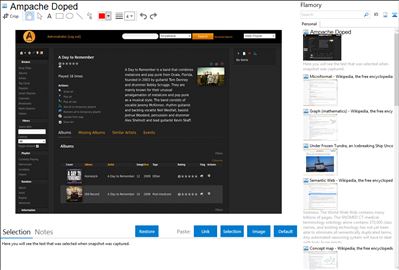 Ampache Doped - Flamory bookmarks and screenshots