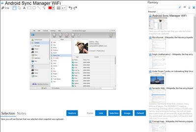 Android Sync Manager WiFi - Flamory bookmarks and screenshots