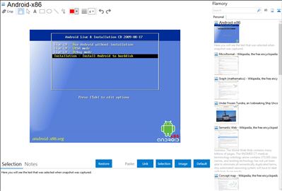 Android-x86 - Flamory bookmarks and screenshots