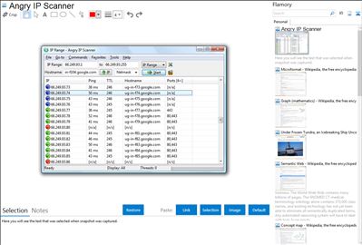 Angry IP Scanner - Flamory bookmarks and screenshots