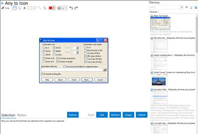 Any to Icon - Flamory bookmarks and screenshots