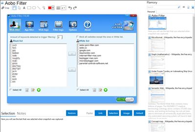 Aobo Filter - Flamory bookmarks and screenshots