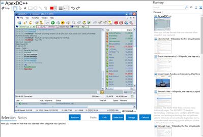 ApexDC++ - Flamory bookmarks and screenshots