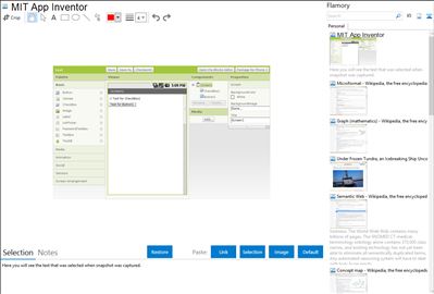 MIT App Inventor - Flamory bookmarks and screenshots