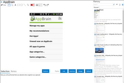 AppBrain - Flamory bookmarks and screenshots