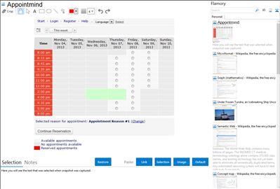 Appointmind - Flamory bookmarks and screenshots