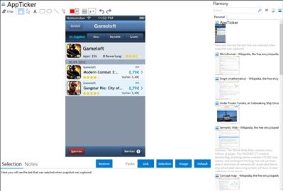 AppTicker - Flamory bookmarks and screenshots