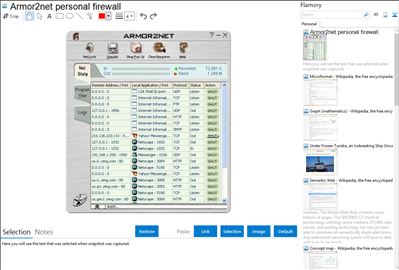 Armor2net personal firewall - Flamory bookmarks and screenshots