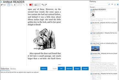 Artifex4 READER - Flamory bookmarks and screenshots