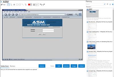ASM - Flamory bookmarks and screenshots