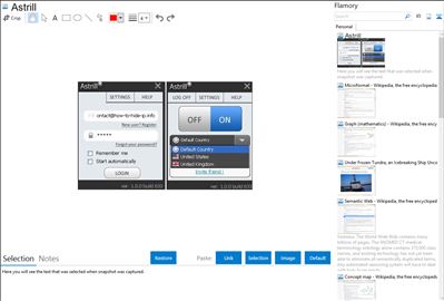 Astrill - Flamory bookmarks and screenshots
