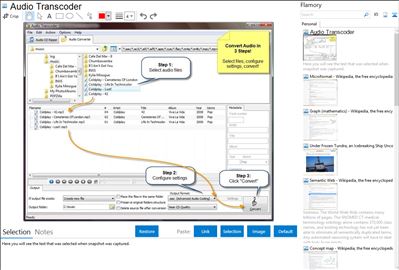 Audio Transcoder - Flamory bookmarks and screenshots