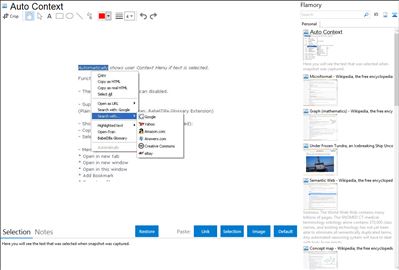 Auto Context - Flamory bookmarks and screenshots