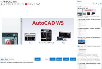 AutoCAD WS - Flamory bookmarks and screenshots