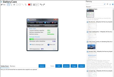 BatteryCare - Flamory bookmarks and screenshots