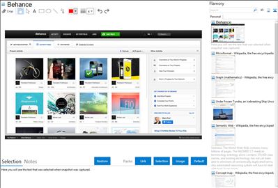 Behance - Flamory bookmarks and screenshots