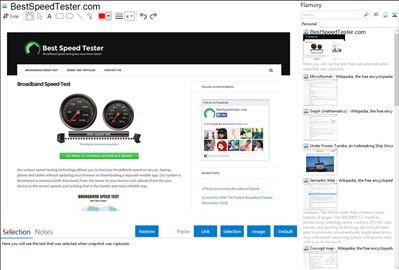 BestSpeedTester.com - Flamory bookmarks and screenshots