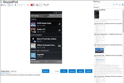 BeyondPod - Flamory bookmarks and screenshots