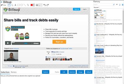 Billsup - Flamory bookmarks and screenshots