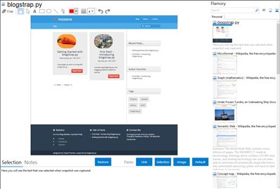 blogstrap.py - Flamory bookmarks and screenshots