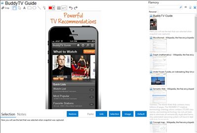 BuddyTV Guide - Flamory bookmarks and screenshots