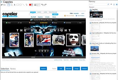 Capzles - Flamory bookmarks and screenshots