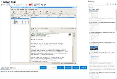 Claws Mail - Flamory bookmarks and screenshots